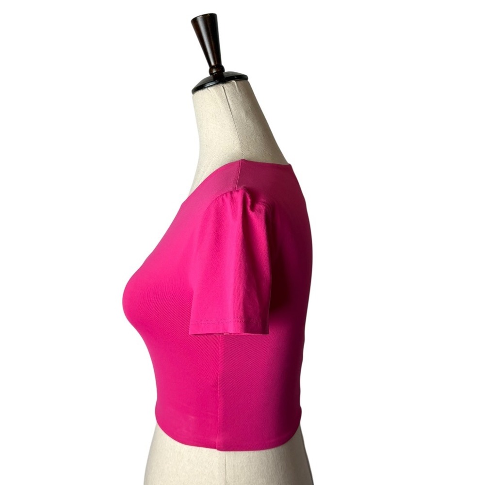 Babaton‎ Shirt Women Small Pink Contour Crew Ribcage Tee Crop Top NWT - Picture 7 of 13